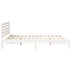 vidaXL Bed Frame with Headboard White 140 x 210 cm Solid Pine Wood