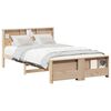 vidaXL Bed Frame with Headboard Brown 120 x 190 cm Engineered Wood