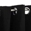 vidaXL Linen-Look Blackout Curtains with Grommets 2pcs Black 140x175cm
