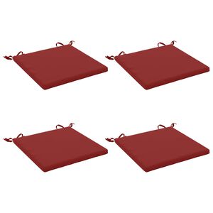 vidaXL 4-Piece Seat Cushions SOEST 4 pcs 100% Polyester Wine Red