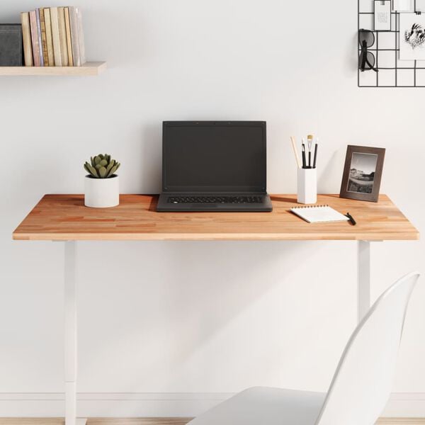 vidaXL Table Top 100x50x1.5 cm Rectangular Solid Wood Beech