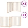 vidaXL Dog Gate with Door Foldable 10 Panels 800 cm Poplar Wood