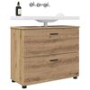 vidaXL Bathroom Cabinet with Drawer Artisan Oak 76.5 x 35 x 64 cm