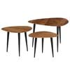 vidaXL Coffee Table Set 3 Pieces Solid Acacia Wood