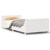 vidaXL Bed Frame without Mattress White 75x190 cm Small Single Solid Wood Pine