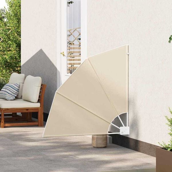 vidaXL Balcony Privacy Screen Beige 115 x 115 cm Polyester