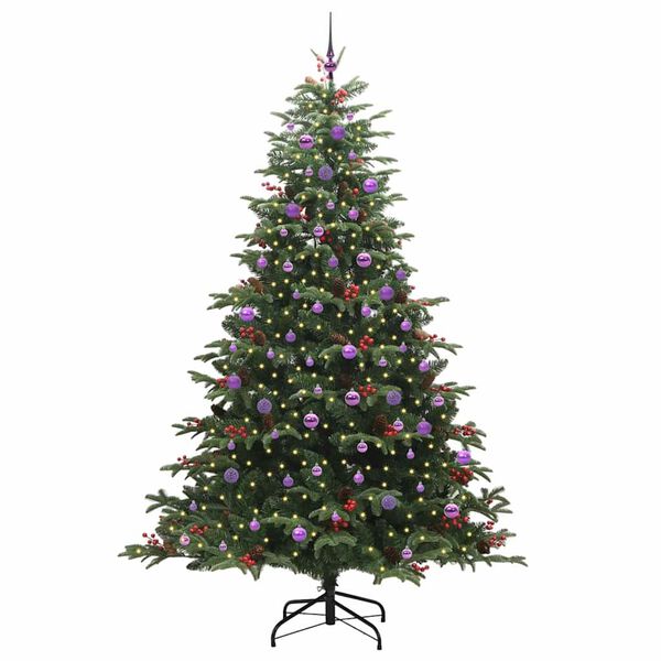 vidaXL Artificial Christmas Tree with 300 LEDs with Stand Green 240 cm
