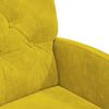 vidaXL Dining Chairs with Wheels 2 pcs Yellow 58 x 67 x 97 cm Velvet