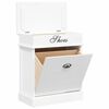 vidaXL Shoe Cabinet White 50x28x58 cm Paulownia Wood