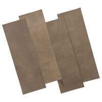 WallArt Leather Tiles Belcher Rugged Brown 16 pcs