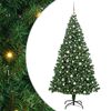 vidaXL Artificial Christmas Tree with 300 LEDs with Stand Green 240 cm