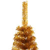 vidaXL Artificial Half Christmas Tree with Stand Gold 120 cm PET