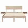 vidaXL Bed Frame with Headboard Brown 140 x 200 cm Solid Pine Wood