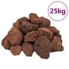 vidaXL Volcanic Rocks 25 kg Red 5-8 cm