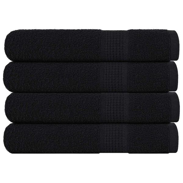 vidaXL Towels "FROGN" 4 pcs Black 100x200 cm 360 gsm