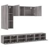 vidaXL 5 Piece TV Wall Cabinets Grey Sonoma Engineered Wood
