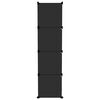 vidaXL Storage Cube Organiser with 12 Cubes Black PP