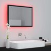 vidaXL LED Bathroom Mirror Black 60x8.5x37 cm Acrylic