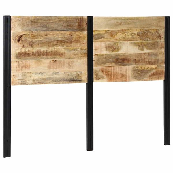 vidaXL Headboard 140 cm Solid Wood Mango and Iron