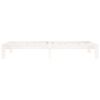 vidaXL Bed Frame without Mattress White Solid Wood Pine 90x200cm
