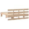 vidaXL Bed Frame with Headboard Brown 100 x 200 cm Solid Pine Wood