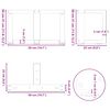 vidaXL Coffee Table Legs T-Shaped 2 pcs Black 50x25x(30-31) cm Steel