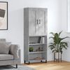 vidaXL Highboard Concrete Grey 69.5x34x180 cm Engineered Wood
