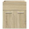 vidaXL 4 Piece Bathroom Furniture Set Sonoma Oak Engineered Wood
