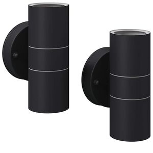 vidaXL Outdoor LED Wall Lights 2 pcs Stainless Steel Up/Downwards