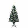 vidaXL Artificial Christmas Tree with 150 LEDs with Stand Green 150 cm