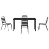 vidaXL Garden Dining Set 5 pcs Anthracite Powder-Coated Steel
