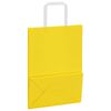 vidaXL Paper Bags 250 pcs with Handles Yellow 21x11x28 cm
