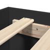 vidaXL Bed Frame without Mattress Black 200x200 cm Engineered Wood