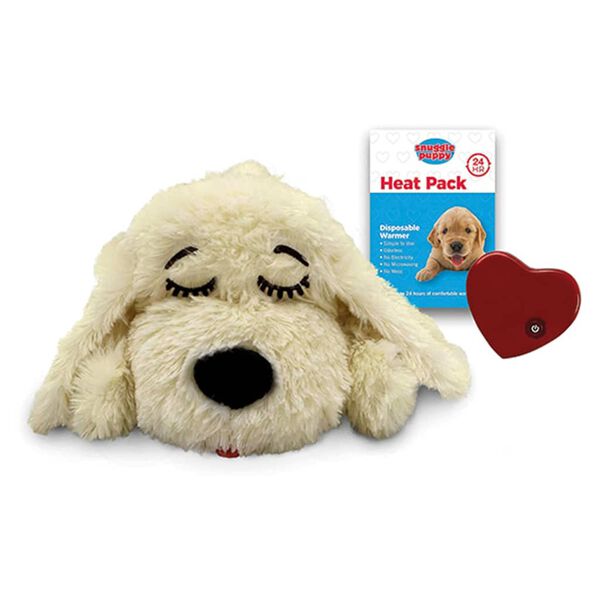Snuggle Puppy Heartbeat Stuffed Dog Toy Golden