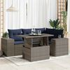 vidaXL 5 Piece Garden Sofa Set with Cushions Grey Poly Rattan