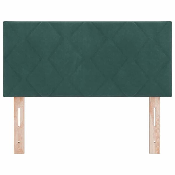 vidaXL Headboard Height Adjustable Dark green 90 cm Velvet