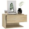 vidaXL Wall-mounted Bedside Cabinet Sonoma Oak
