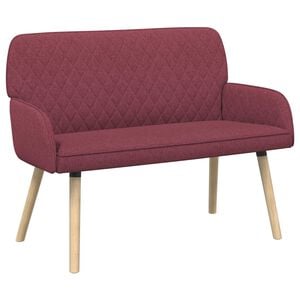 vidaXL 2 Seater Sofa with Solid Wood Legs 2-Seater Wine Red
