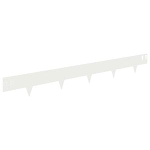 vidaXL Lawn Edging 20 pcs 100 x 12 cm Steel White