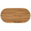vidaXL Table Top 110 x 55 x 3.5 cm Oval Solid Teak Wood Natural