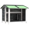 vidaXL Dog Kennel Grey 96x87x80,5 cm Solid Wood Pine