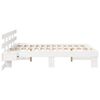 vidaXL Bed Frame with Headboard White 160 x 200 cm Solid Pine Wood