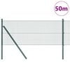 vidaXL Fence Post Green 50 x 0.8 m (12 x 12 mm mesh) Steel and PVC