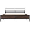 vidaXL Bed Frame without Mattress Brown Oak 150x200 cm King Size
