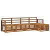 vidaXL Outdoor Sofa Set 5 pcs 5-Seaters Natural Solid Acacia Wood