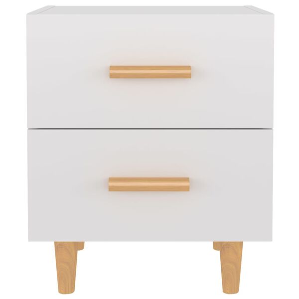 vidaXL Bed Cabinets 2 pcs High Gloss White 40x35x47.5 cm