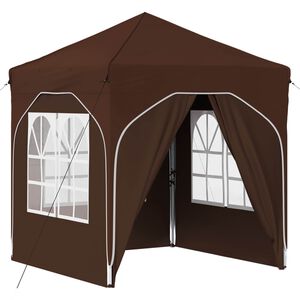 vidaXL Pop-up Party Tent 192 x 192 x 245 cm Brown