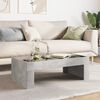 vidaXL Coffee Table with Infinity LED Concrete Grey 90x50x30 cm