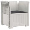 vidaXL 1-Seater Armchair with Cushion Rattan Look PP White