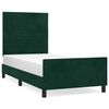 vidaXL Bed Frame without Mattress Dark Green 80x200 cm Velvet